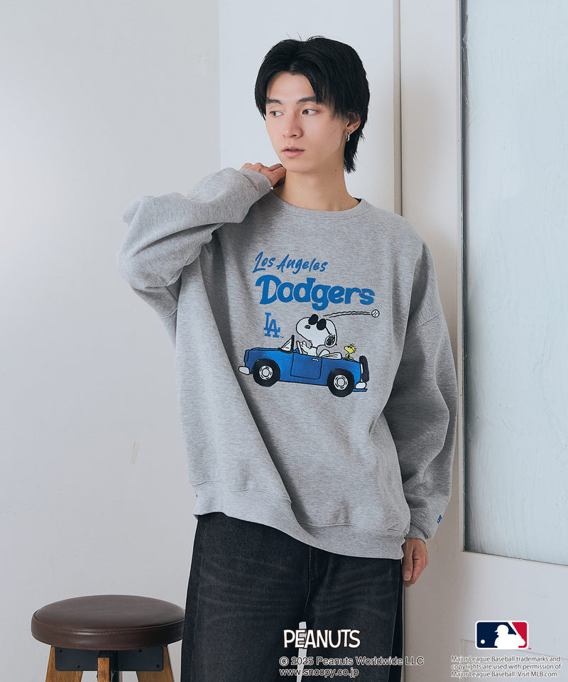 【PEANUTS×MLB】オリジナルデザイン 裏起毛トレーナー ヤンキース ドジャース カブス キャラクター