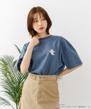 【ねないこだれだ】【コットン100％のしっかりした生地 ドロップショルダー】オリジナルデザイン 刺繍Tシャツ せなけいこ 絵本 コラボ キャラクター 半袖 ユニセックス おばけ グッズ かわいい