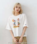 【DISCUS/ディスカス】【選べる丈感・ビーバス＆バッドヘッド】DISCUS×BEAVIS AND BUTT-HEAD コラボＴシャツ 綿100% クルーネック アニメ キャラクタープリント アメカジ ストリート