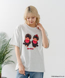 【Monchhichi/モンチッチ】【限定オリジナルデザイン】モンチッチ Tシャツ コットン100% ドロップショルダーシルエット プリント サガラ刺繍 半袖 カットソー キャラクター レトロ ユニセックス