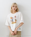 【DISCUS/ディスカス】【選べる丈感・ビーバス＆バッドヘッド】DISCUS×BEAVIS AND BUTT-HEAD コラボＴシャツ 綿100% クルーネック アニメ キャラクタープリント アメカジ ストリート