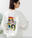【DISCUS×THE POWERPUFF GIRLS】キャラクタープリントスウェットトレーナー メンズ レディース ユニセックス