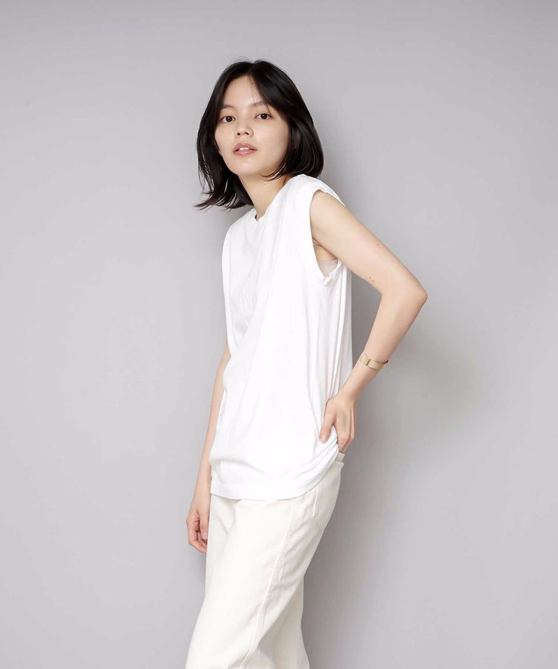 【HANES/ヘインズ】Ｊ－ＦＩＴスリーブレス２Ｐアソート　ＨＷ５３２７　2枚組　無地　ジャパンフィット　ホワイトとカラーのセット