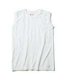 【HANES/ヘインズ】Ｊ－ＦＩＴスリーブレス２Ｐアソート　ＨＷ５３２７　2枚組　無地　ジャパンフィット　ホワイトとカラーのセット