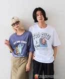 【TOM and JERRY/トムとジェリー】オリジナルデザインTシャツ 刺繍 ドロップショルダー ユニセックス