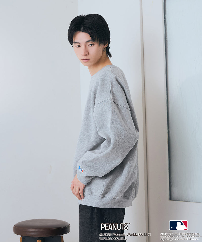 【PEANUTS×MLB】オリジナルデザイン 裏起毛トレーナー ヤンキース ドジャース カブス キャラクター