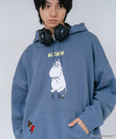 【MOOMIN/ムーミン】【ユニセックスデザインでリンクコーデにも◎】裏起毛プルオーバーパーカー フーディ 保温 キャラクター ムーミン ニョロニョロ リトルミイ スティンキー
