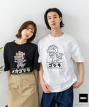 【GODZILLA/ゴジラ】【コットン100％のしっかりした生地 ドロップショルダー】オリジナルデザイン 刺繍Tシャツ ゴジラ キングギドラ メカゴジラ コラボ 特撮 映画 キャラT オーバーサイズ