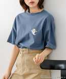 【ねないこだれだ】【コットン100％のしっかりした生地 ドロップショルダー】オリジナルデザイン 刺繍Tシャツ せなけいこ 絵本 コラボ キャラクター 半袖 ユニセックス おばけ グッズ かわいい