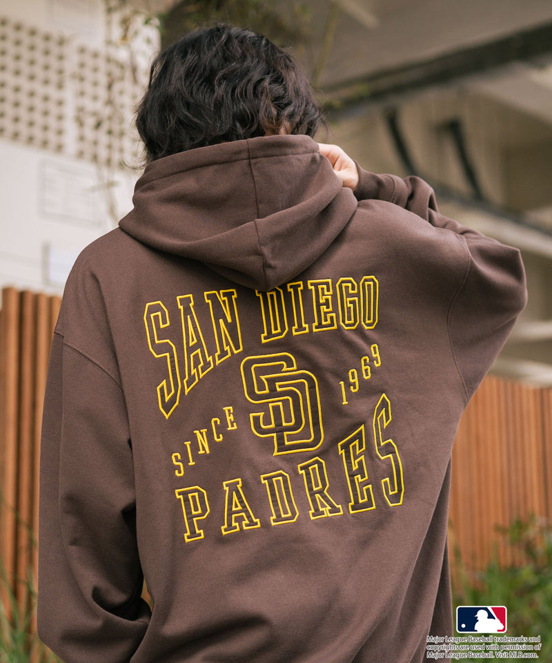 【MLB/メジャーリーグベースボール】裏起毛 バックロゴ フーディー プルオーバーパーカー