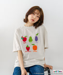 【はらぺこあおむし/The Very Hungry Caterpillar】【コットン100%のしっかりした生地 ドロップショルダー】オリジナルデザイン 刺繍Tシャツ エリック・カール 絵本 キャラクター グッズ ユニセックス