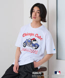 【PEANUTS×MLB】オリジナルデザインTシャツ 刺繍 ドロップショルダー ユニセックス