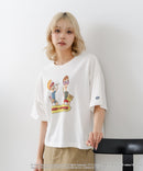 【DISCUS/ディスカス】【選べる丈感・ビーバス＆バッドヘッド】DISCUS×BEAVIS AND BUTT-HEAD コラボＴシャツ 綿100% クルーネック アニメ キャラクタープリント アメカジ ストリート