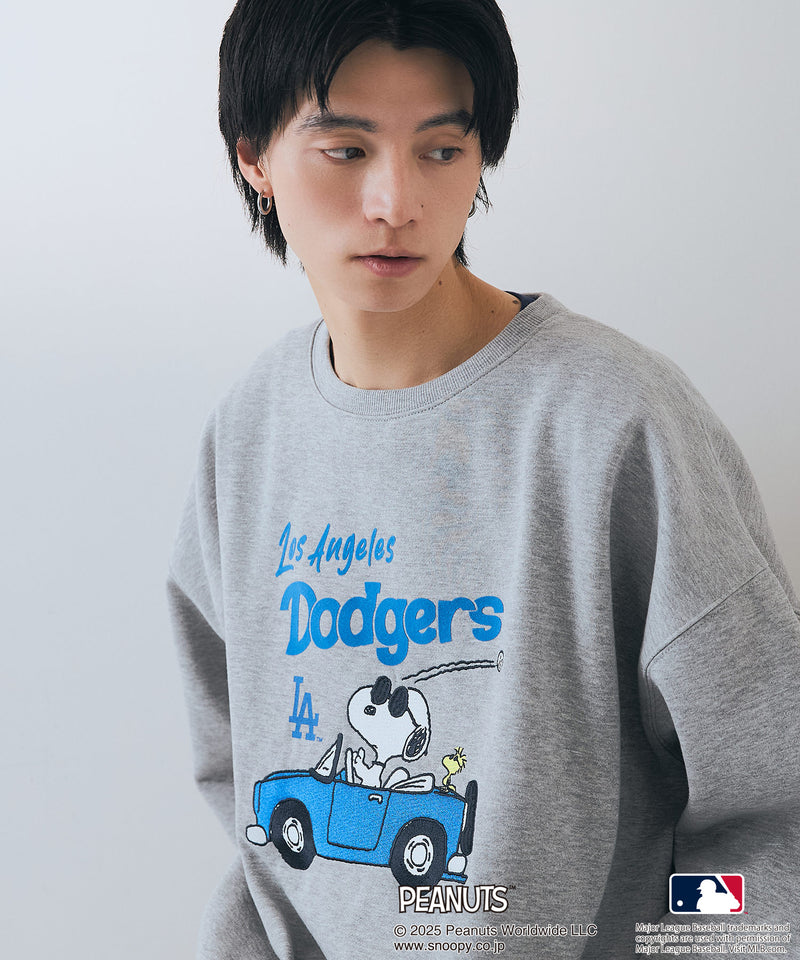 【PEANUTS×MLB】オリジナルデザイン 裏起毛トレーナー ヤンキース ドジャース カブス キャラクター
