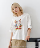 【DISCUS/ディスカス】【選べる丈感・ビーバス＆バッドヘッド】DISCUS×BEAVIS AND BUTT-HEAD コラボＴシャツ 綿100% クルーネック アニメ キャラクタープリント アメカジ ストリート