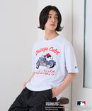 【PEANUTS×MLB】オリジナルデザインTシャツ 刺繍 ドロップショルダー ユニセックス