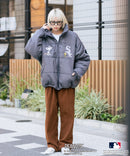 【PEANUTS×MLB】オリジナルデザイン ナイロンパファージャケット 中綿ジャケット ヤンキース ドジャース ホワイトソックス