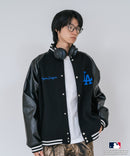 【PEANUTS/ピーナッツ】【ユニセックスデザイン リンクコーデ・カップルコーデにも◎】MLB×PEANUTS スタジアムジャンパー スタジャン オーバーサイズ フェイクレザー ドジャース ヤンキース パドレス ❘ジーンズメイト公式オンラインショップ