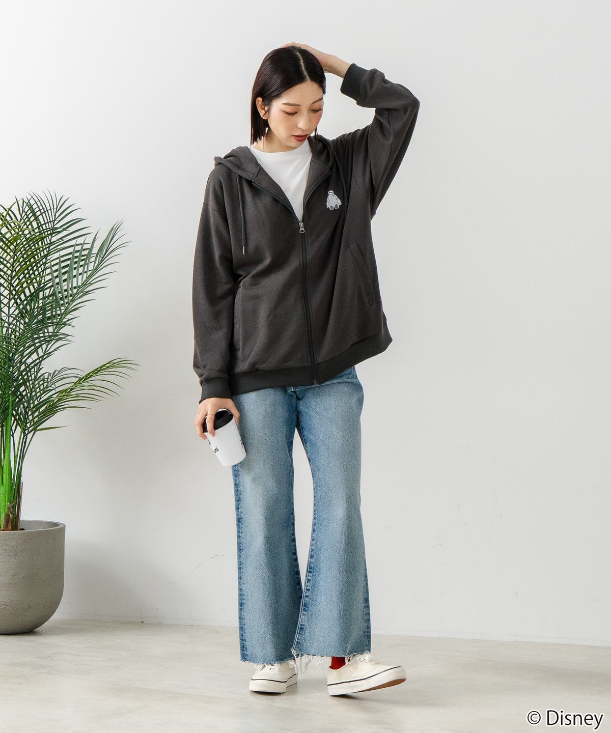 Disney /ディズニー】裏毛フルジップパーカー