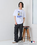 【PEANUTS×MLB】オリジナルデザインTシャツ 刺繍 ドロップショルダー ユニセックス