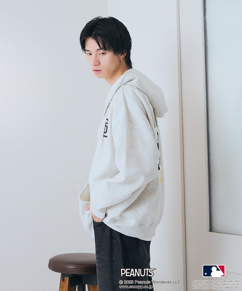 【PEANUTS×MLB】オリジナルデザイン フルジップパーカー ヤンキース ドジャース カブス キャラクター