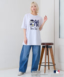 【PEANUTS×MLB】オリジナルデザインTシャツ 刺繍 ドロップショルダー ユニセックス