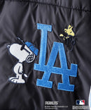 【PEANUTS/ピーナッツ】【ユニセックスデザイン リンクコーデ・カップルコーデにも◎】MLB×PEANUTS パファージャケット ブルゾン 中綿ジャケット オーバーサイズ スタンドネック 保温 ドジャース ヤンキース パドレス ❘ジーンズメイト公式オンラインショップ