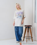 【TOM and JERRY/トムとジェリー】オリジナルデザインTシャツ 刺繍 ドロップショルダー ユニセックス