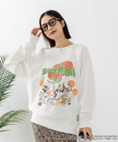 【DISCUS ATHLETIC×LOONEY TUNES】スペース・ジャム キャラクタープリントスウェットトレーナー メンズ レディース ユニセックス