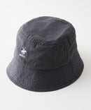 【BEVERLY HILLS POLO CLUB/ビバリーヒルズポロクラブ】【夏でも蒸れずに涼しい】オックス バケットハット 通気性抜群 綿100% ワンポイント刺繍