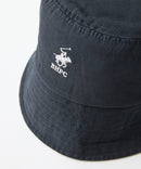 【BEVERLY HILLS POLO CLUB/ビバリーヒルズポロクラブ】【夏でも蒸れずに涼しい】オックス バケットハット 通気性抜群 綿100% ワンポイント刺繍