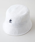 【BEVERLY HILLS POLO CLUB/ビバリーヒルズポロクラブ】【夏でも蒸れずに涼しい】オックス バケットハット 通気性抜群 綿100% ワンポイント刺繍