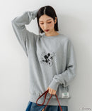 【DISCUS×DISNEY】「ミッキーマウス」キャラクタープリントスウェットトレーナー メンズ レディース ユニセックス