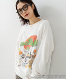 【DISCUS ATHLETIC×LOONEY TUNES】スペース・ジャム キャラクタープリントスウェットトレーナー メンズ レディース ユニセックス