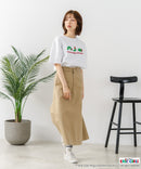 【はらぺこあおむし/The Very Hungry Caterpillar】【コットン100%のしっかりした生地 ドロップショルダー】オリジナルデザイン 刺繍Tシャツ エリック・カール 絵本 キャラクター グッズ ユニセックス