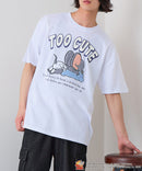 【TOM and JERRY/トムとジェリー】オリジナルデザインTシャツ 刺繍 ドロップショルダー ユニセックス