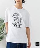 【GODZILLA/ゴジラ】【コットン100％のしっかりした生地 ドロップショルダー】オリジナルデザイン 刺繍Tシャツ ゴジラ キングギドラ メカゴジラ コラボ 特撮 映画 キャラT オーバーサイズ