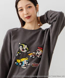 【DISCUS×THE POWERPUFF GIRLS】キャラクタープリントスウェットトレーナー メンズ レディース ユニセックス