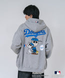 【PEANUTS/ピーナッツ】【ユニセックスデザインでリンクコーデにも◎】MLB×PEANUTS 裏起毛ジップパーカー 保温 キャラクター ドジャース ヤンキース ホワイトソックス