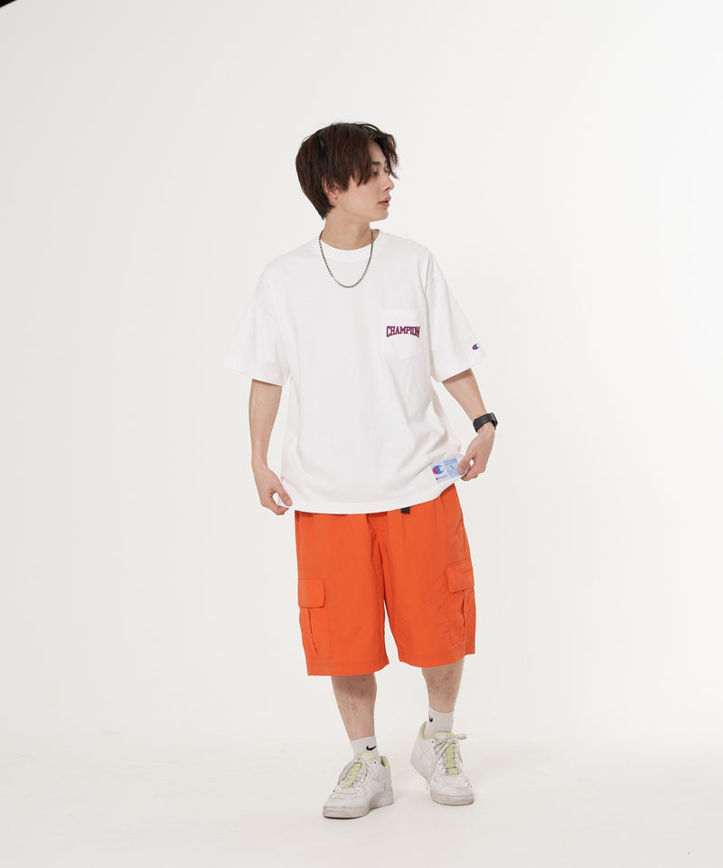【CHAMPION/チャンピオン】ナイロンリップストップイージーカーゴショーツ 撥水性 カーゴポケット ウェストベルト