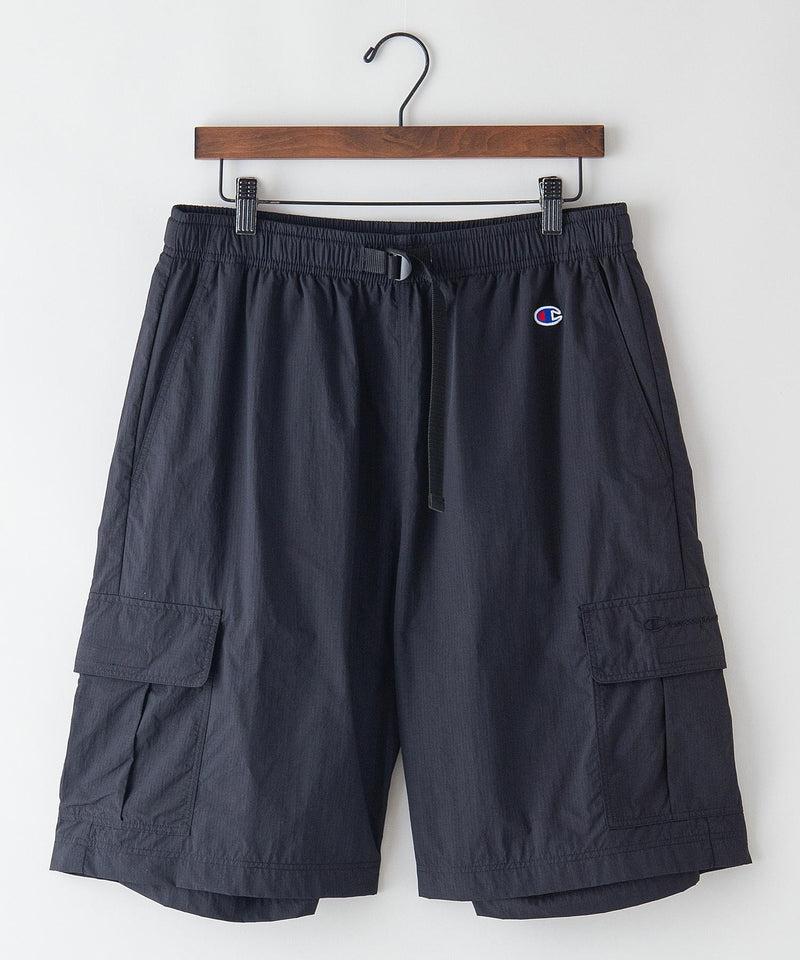【CHAMPION/チャンピオン】ナイロンリップストップイージーカーゴショーツ 撥水性 カーゴポケット ウェストベルト