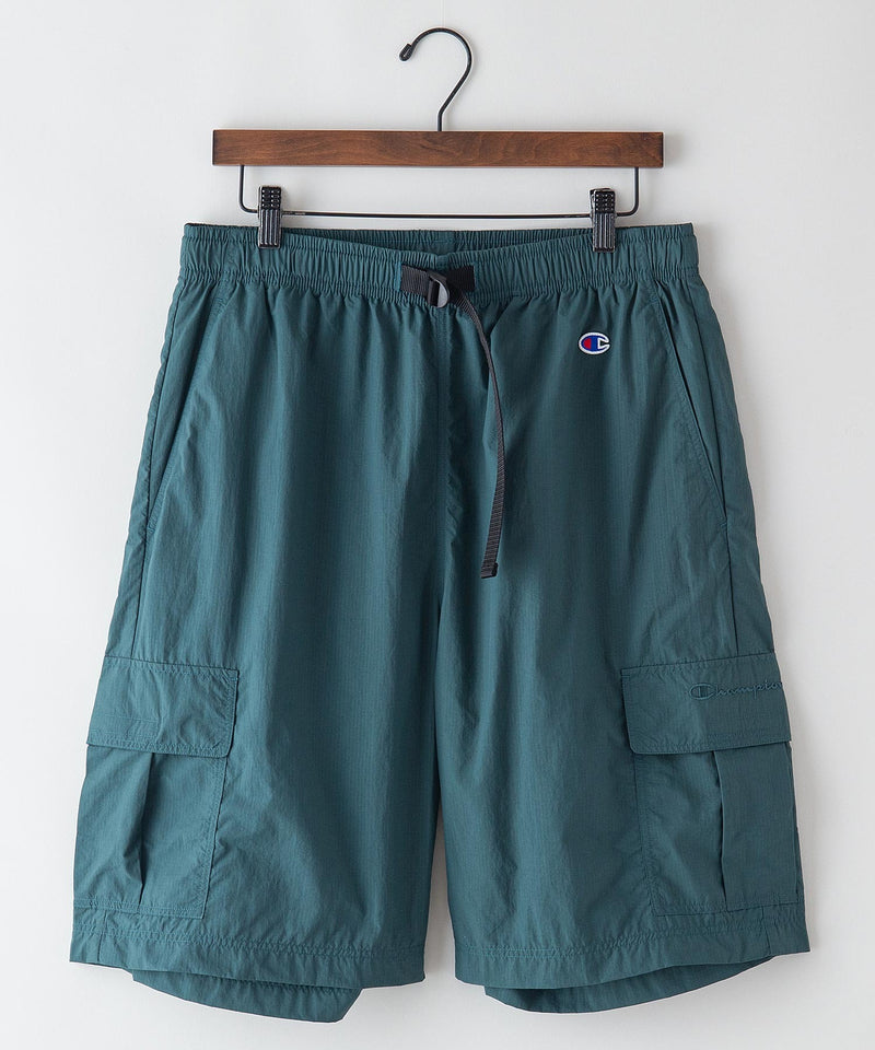 【CHAMPION/チャンピオン】ナイロンリップストップイージーカーゴショーツ 撥水性 カーゴポケット ウェストベルト