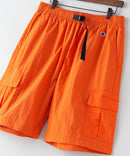 【CHAMPION/チャンピオン】ナイロンリップストップイージーカーゴショーツ 撥水性 カーゴポケット ウェストベルト オレンジ ❘ジーンズメイト公式オンラインショップ