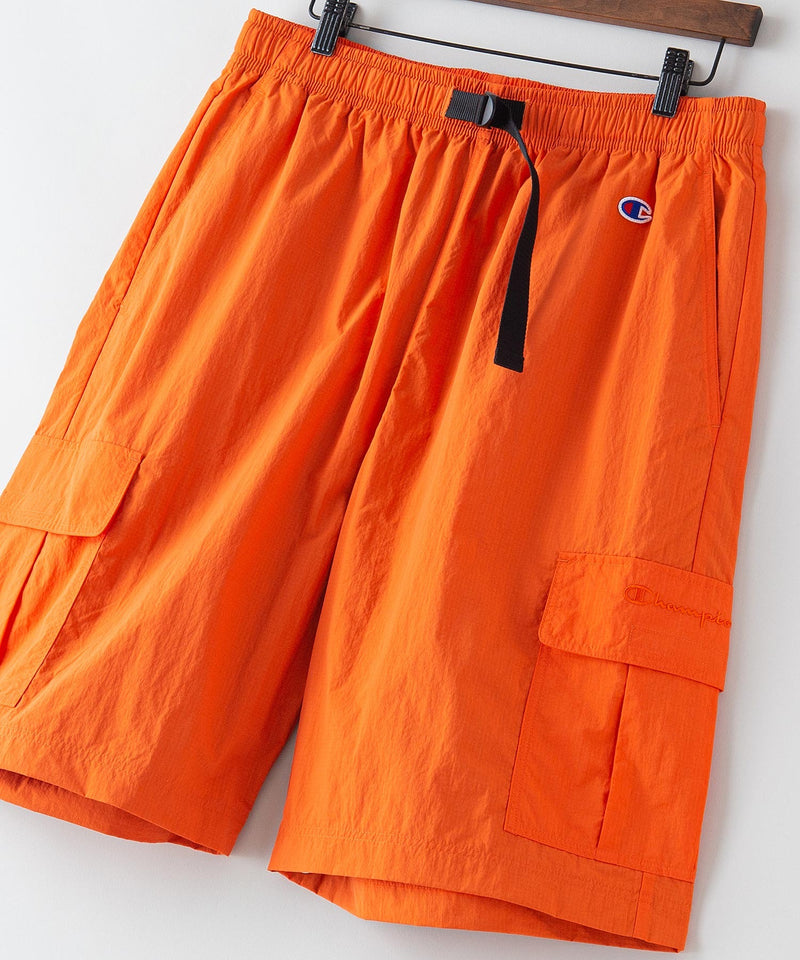 【CHAMPION/チャンピオン】ナイロンリップストップイージーカーゴショーツ 撥水性 カーゴポケット ウェストベルト