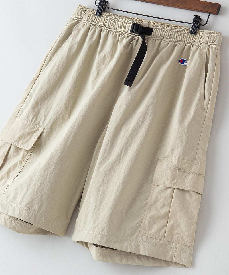 【CHAMPION/チャンピオン】ナイロンリップストップイージーカーゴショーツ 撥水性 カーゴポケット ウェストベルト