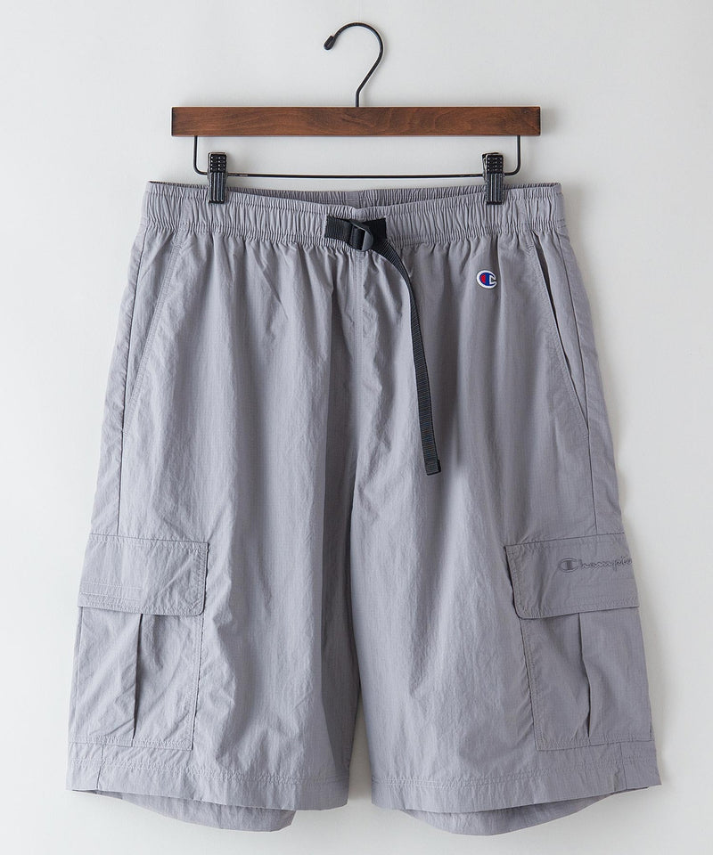【CHAMPION/チャンピオン】ナイロンリップストップイージーカーゴショーツ 撥水性 カーゴポケット ウェストベルト