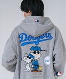 【PEANUTS/ピーナッツ】【ユニセックスデザインでリンクコーデにも◎】MLB×PEANUTS 裏起毛ジップパーカー 保温 キャラクター ドジャース ヤンキース ホワイトソックス