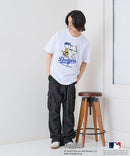 【PEANUTS×MLB】オリジナルデザインTシャツ 刺繍 ドロップショルダー ユニセックス