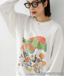 【DISCUS ATHLETIC×LOONEY TUNES】スペース・ジャム キャラクタープリントスウェットトレーナー メンズ レディース ユニセックス