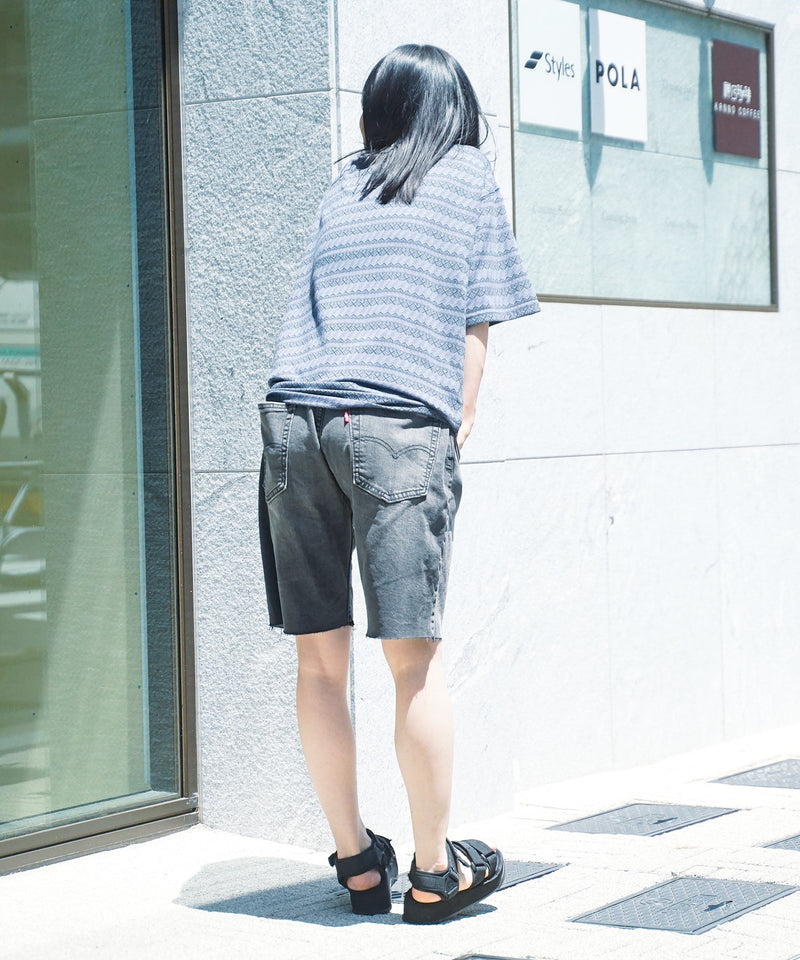 【UNIIT/ユニット】ジャガード ビッグシルエット Tシャツ